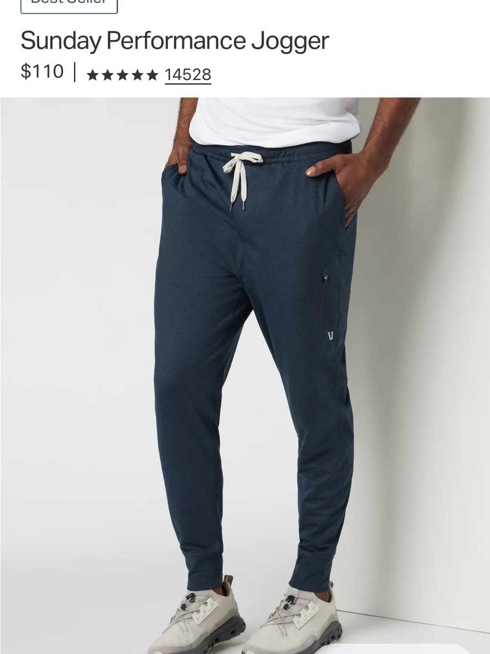 Vuori Sunday Performance Jogger - Navy